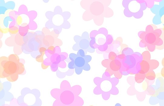 Spring Time Blossom Flowers as Cartoon Abstract