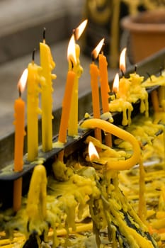 candles at a temple