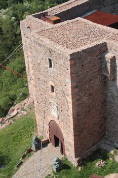 entrance of the caste of saint firmiano in italy