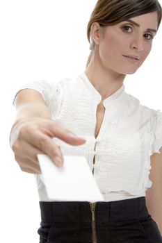 posing sexy woman on an isolated white background