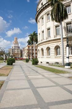 Buildings in the center of Havana, Cuba.