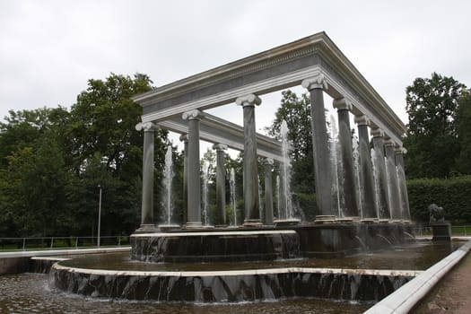 Garden of Peterhof, Petersburg, Russia. 