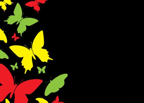 abstract butterfly background with room to add copy