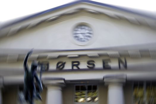 Oslo Stock Exchange with motion blur
