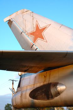 Old russian (soviet) strategic bomber Tu-16.