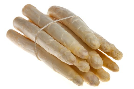 bunch of raw white asparagus