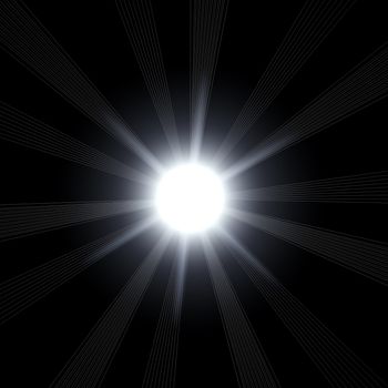 An illustration of a bright star in the sky