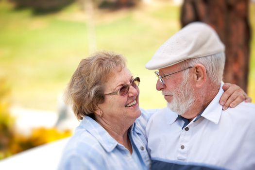 Happy Senior Couple Enjoying Each Other in The Park.