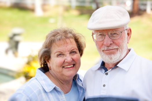 Happy Senior Couple Enjoying Each Other in The Park.