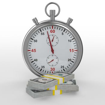 Time is money. Isolated image on white