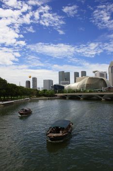 Another View of Esplanade Singapore, front view is the Singapore River.