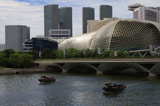 Another View of Esplanade Singapore, front view is the Singapore River.