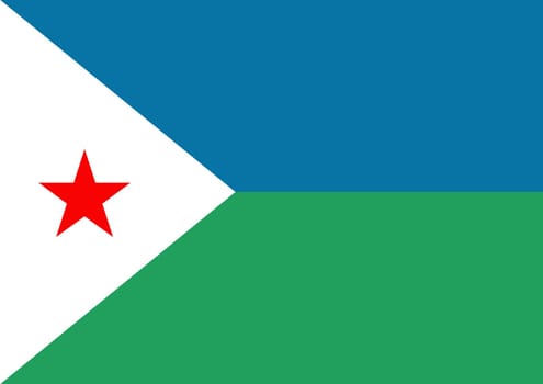 Illustrated flag of Djibouti