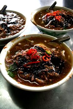 Penang Laksa a famous food in Malaysia.