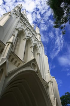External view of St Andrew Cathedral in Singapore.