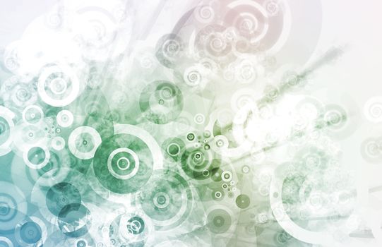 Modern Abstract Background with Many Circles Art
