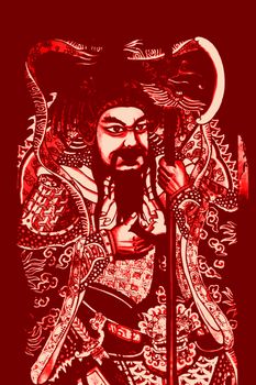 Kuan Kung Chinese Mythical Hero in Red