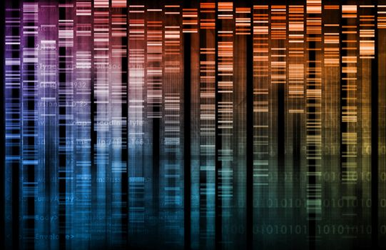 DNA Research of Science Genetic Data Background