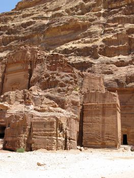 Ancient ruins in Petra, Jordan, Middle east