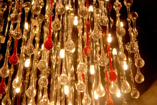 Crystal Icicles. Chandelier.