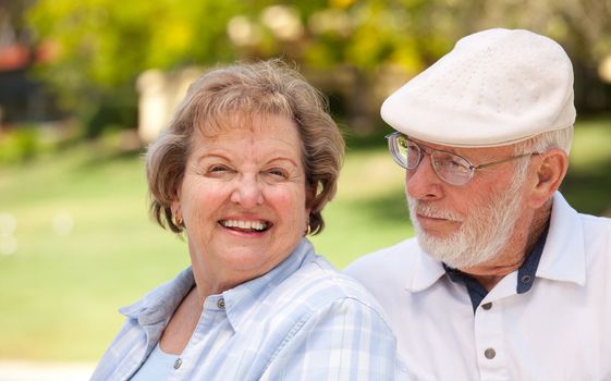 Happy Senior Couple Enjoying Each Other in The Park.