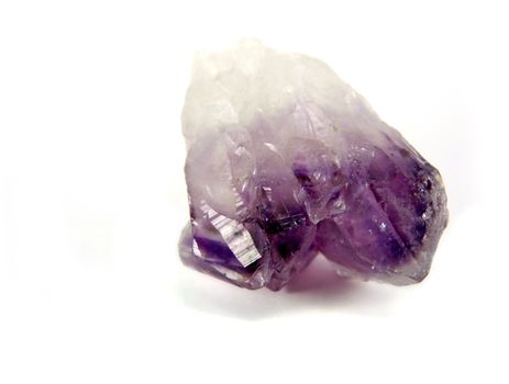 Purple Amethyst isolated on white