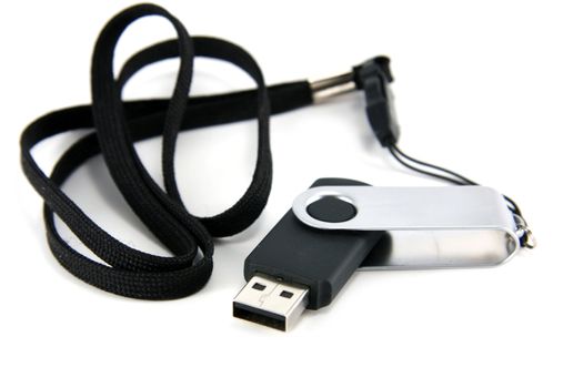 USB memory stick isolated on white