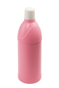 coulored plastic bottle isolated on white background