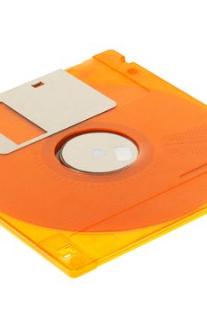 coulorfull plastic floppy disk on white background