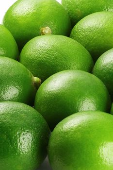 bounch of vivid green fresh lime view from close up