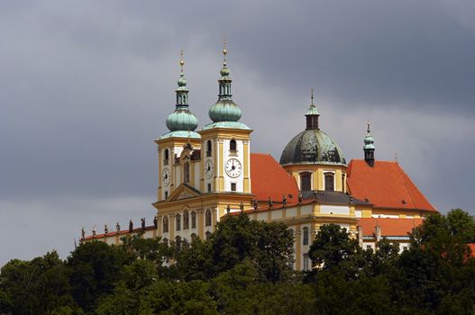 The Basilica Minor of the Visitation of the Virgin Mary on the Holy Hill near Olomouc city. Pilgrimage church (holy shrine). Built 1669-79. Architect - Giovanni Pietro Tencalla. In 1995 - visitation of pope John Paul II.
Czech republic, Europe.