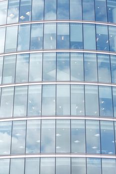 Window details on a tall building