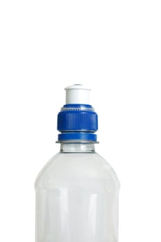 An empty water bottle isolated on white