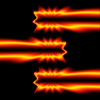 An abstract image depicting the path that a flame takes along an inflamable line.