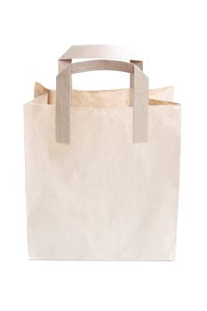 A brown bag isolated on white