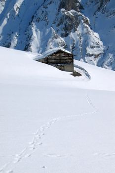 A hut in the mountains