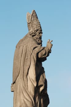 sculpture - St Adalbert - Charles bridge 
Author: Ferninand Maxmilian Brokof - 1709
Charles bridge, Prague, Czech republic, Europe