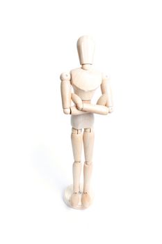 An artist mannequin isolated on a white background