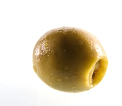 olives on a white background