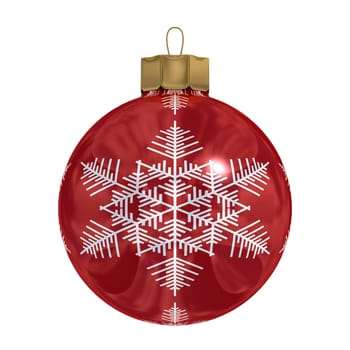Christmas decoration on white background. 3D image.