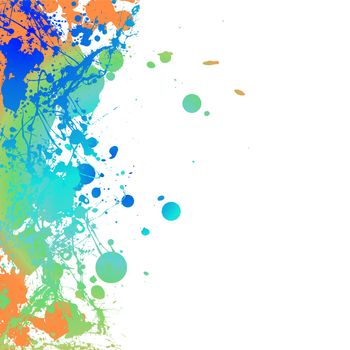 Colourful ink splat background with room to add your own copy