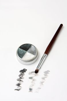 Eyeshadow set for smokey eyes, isolated