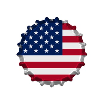 An illustration of a bottle cap with a country sign america