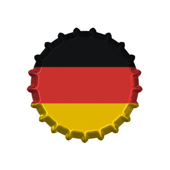 An illustration of a bottle cap with a country sign germany