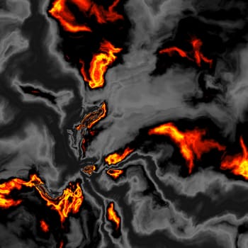A digital interpretation of smoke and fire.
