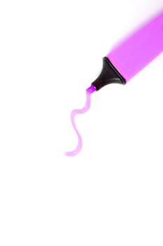 A purple marker isolated on white
