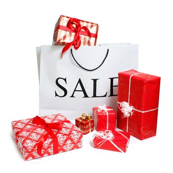 A sale bag and a christmas present