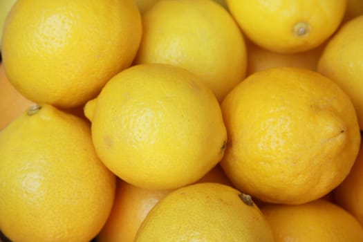 Background of ripe lemons