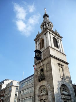 A photograph of St Mary le Bow church in the city of London. It plays a major part in the cockney tradition.
