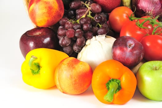 Closeup of autumn abundance in produce form